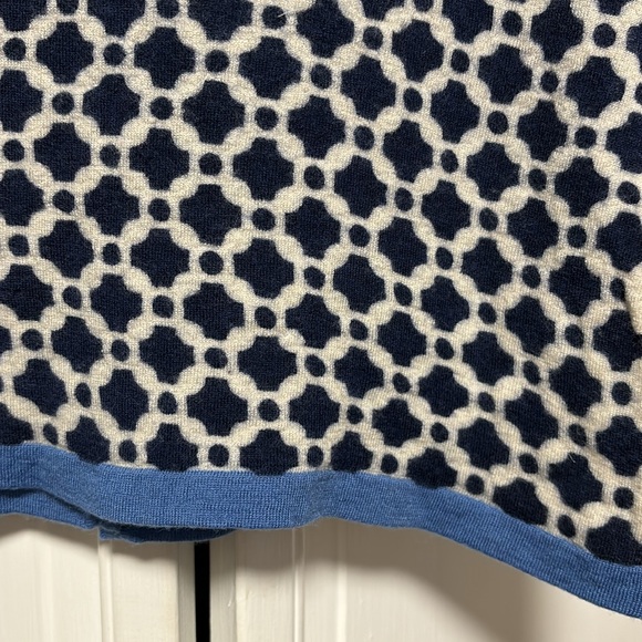Spartina 449 sweater, size S, merino wool, lightweight, navy blue & cream color - Picture 6 of 7